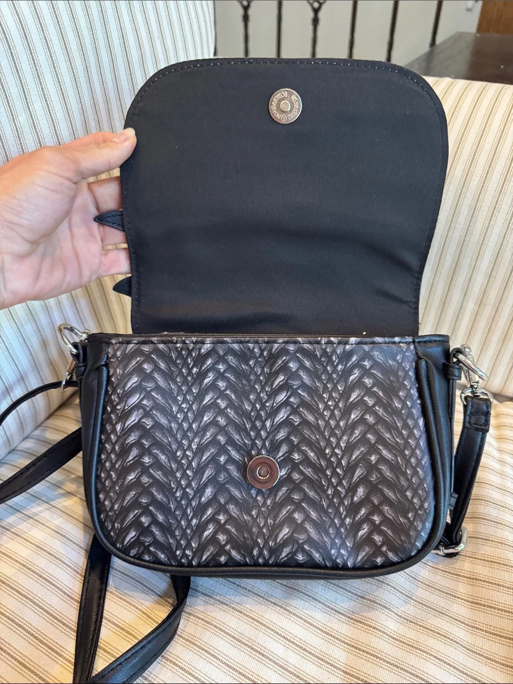 Game of Thrones The Dragon Awakens Dragon Wing Fold Over Crossbody buckle down